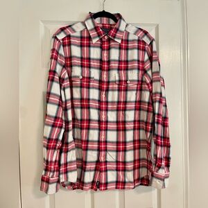 Vineyard Vines Men’s Modern Casual Flannel Red and White Plaid NWOT. Size M